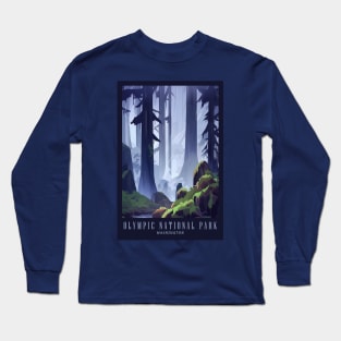 Olympic National Park Travel Poster Long Sleeve T-Shirt